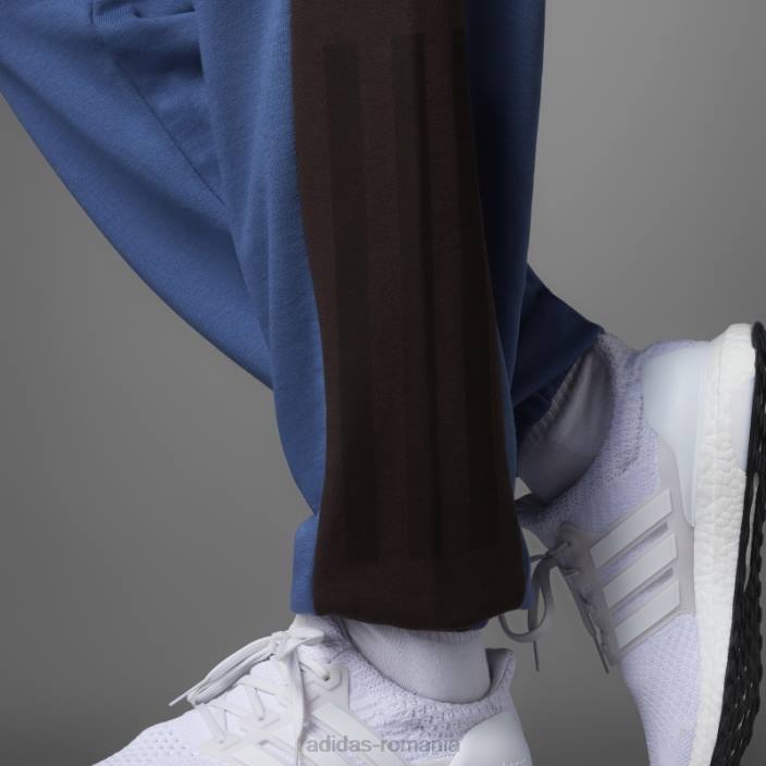 Adidas pantaloni French Terry colorblock oțel bărbați oţel 2JBN7069
