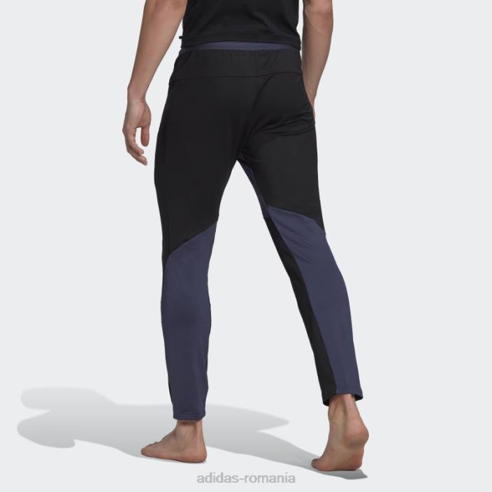 Adidas pantaloni adidas aeroready yoga 7/8 bleumarin bărbați bleumarin/negru 2JBN7155