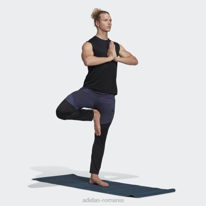 Adidas pantaloni adidas aeroready yoga 7/8 bleumarin bărbați bleumarin/negru 2JBN7155