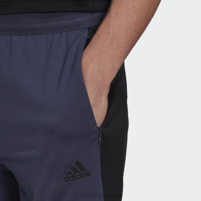 Adidas pantaloni adidas aeroready yoga 7/8 bleumarin bărbați bleumarin/negru 2JBN7155