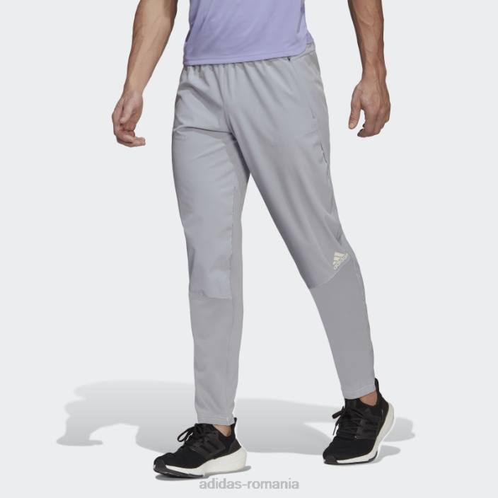 Adidas pantaloni de antrenament argintii bărbați gri argintiu 2JBN15250