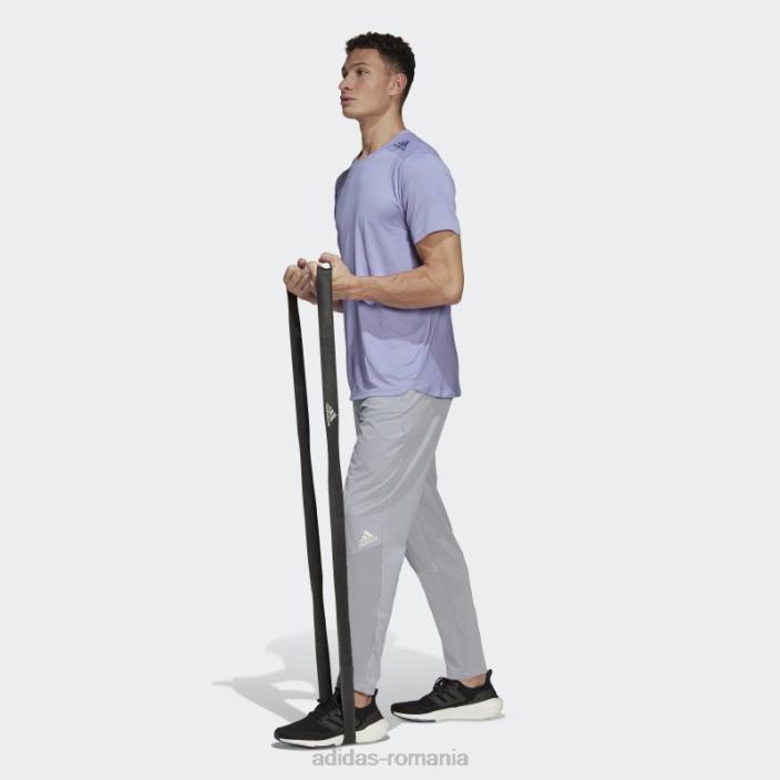 Adidas pantaloni de antrenament argintii bărbați gri argintiu 2JBN15250