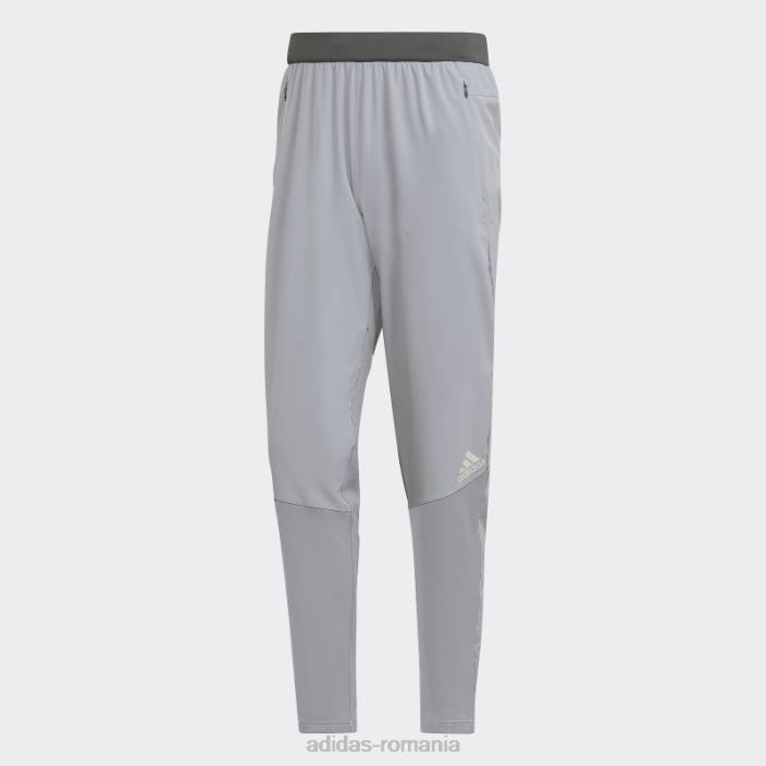 Adidas pantaloni de antrenament argintii bărbați gri argintiu 2JBN15250