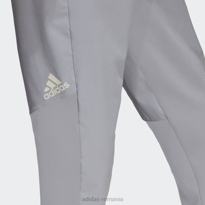 Adidas pantaloni de antrenament argintii bărbați gri argintiu 2JBN15250