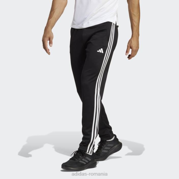 Adidas pantaloni de antrenament cu 3 dungi negre tren essentials bărbați alb negru 2JBN1085