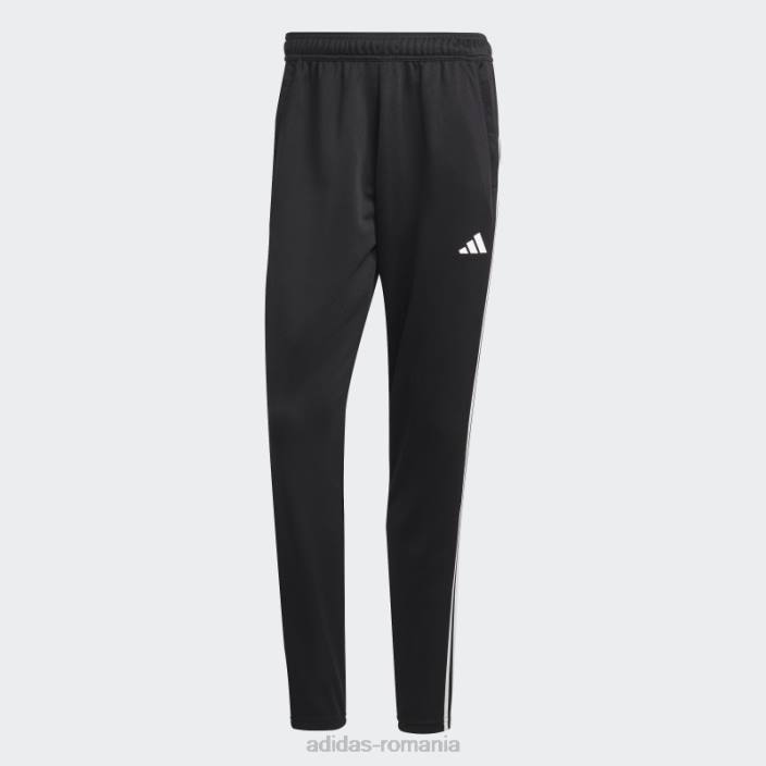 Adidas pantaloni de antrenament cu 3 dungi negre tren essentials bărbați alb negru 2JBN1085