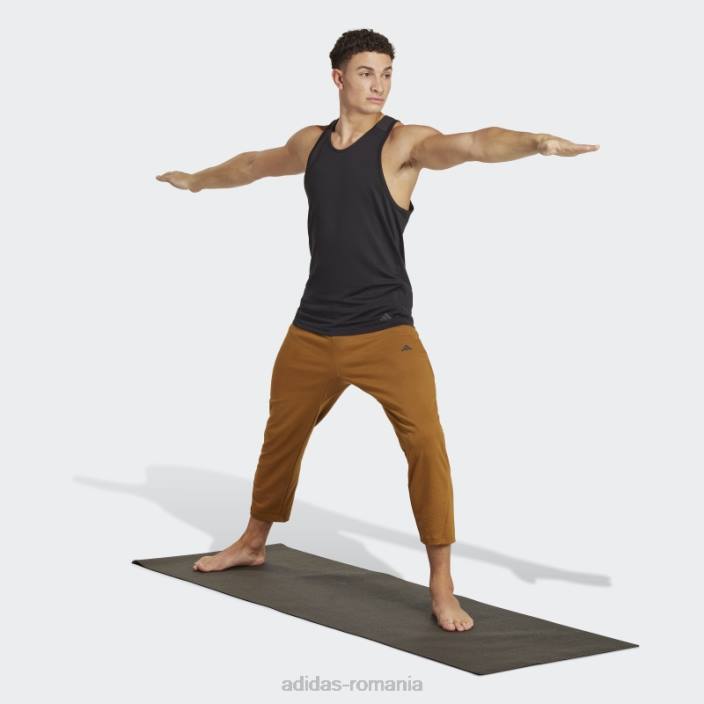 Adidas pantaloni de antrenament de bază yoga bronz bărbați bronz/carbon 2JBN5294