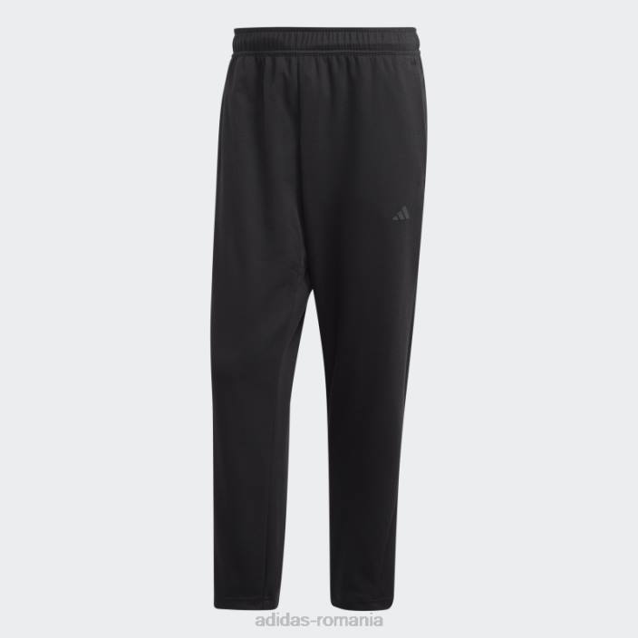 Adidas pantaloni de antrenament de bază yoga negri bărbați negru/carbon 2JBN5552