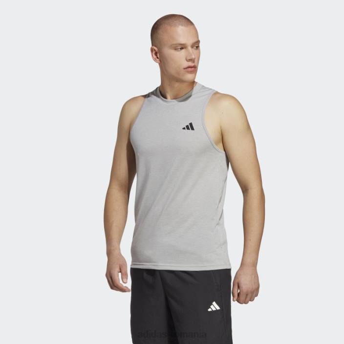 Adidas pantaloni de antrenament gri mediu esențiale pentru antrenament feelready bărbați gri mediu/alb/negru 2JBN14194