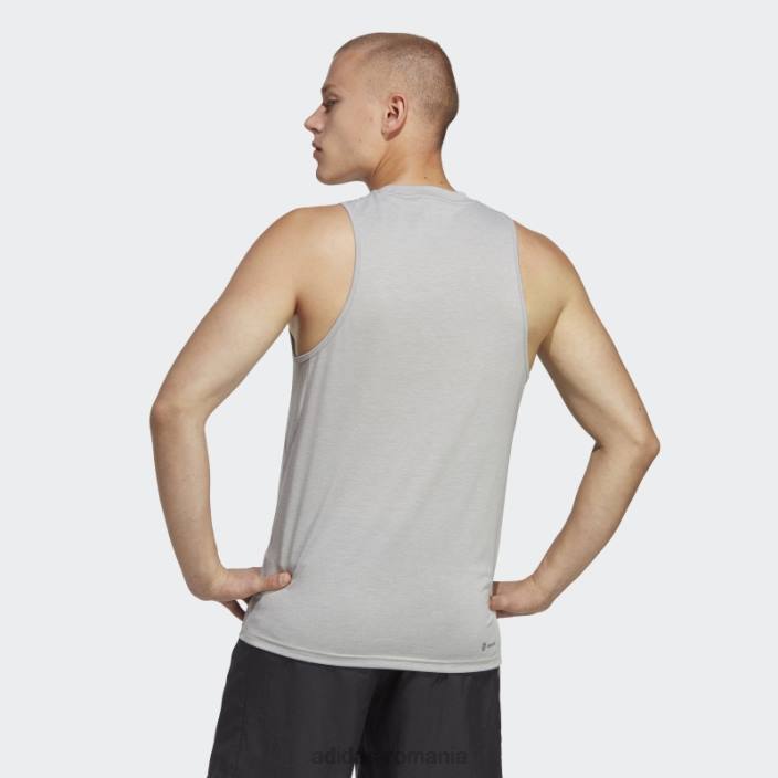 Adidas pantaloni de antrenament gri mediu esențiale pentru antrenament feelready bărbați gri mediu/alb/negru 2JBN14194