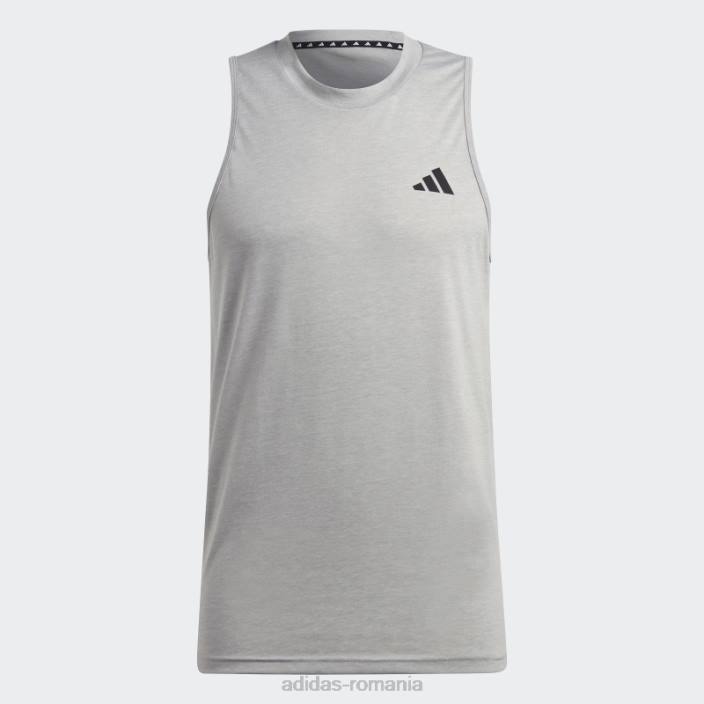 Adidas pantaloni de antrenament gri mediu esențiale pentru antrenament feelready bărbați gri mediu/alb/negru 2JBN14194