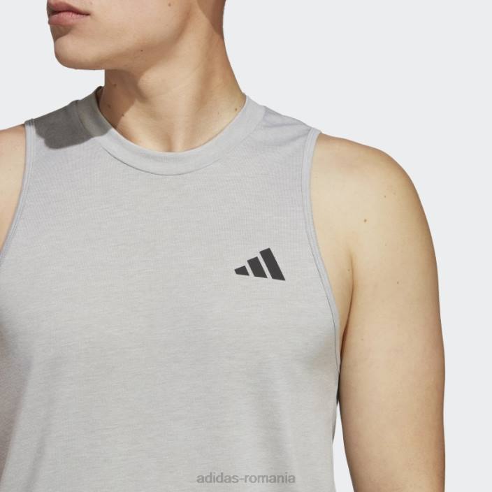 Adidas pantaloni de antrenament gri mediu esențiale pentru antrenament feelready bărbați gri mediu/alb/negru 2JBN14194