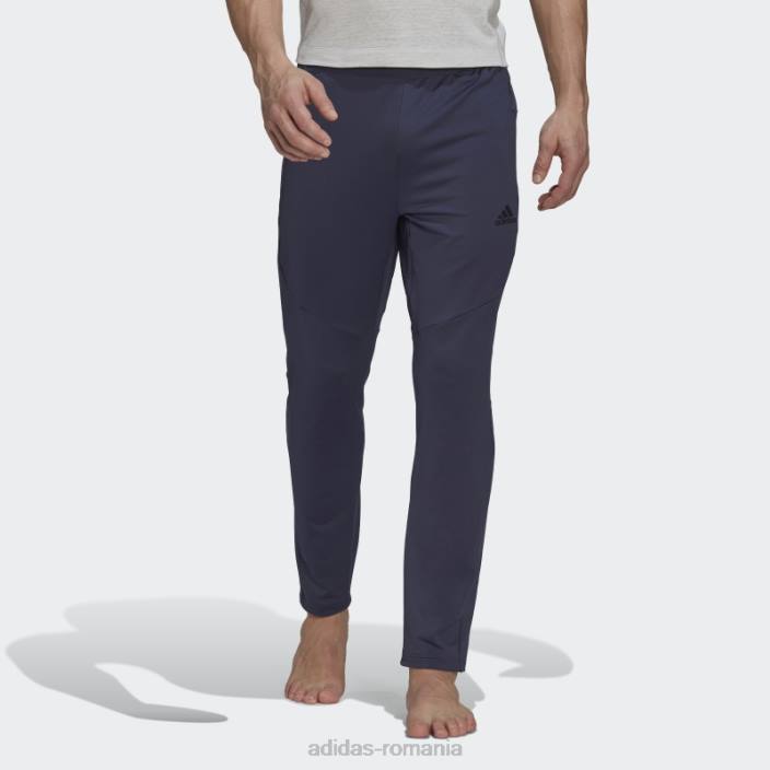 Adidas pantaloni de yoga aeroready bleumarin 7/8 bărbați marina 2JBN7312
