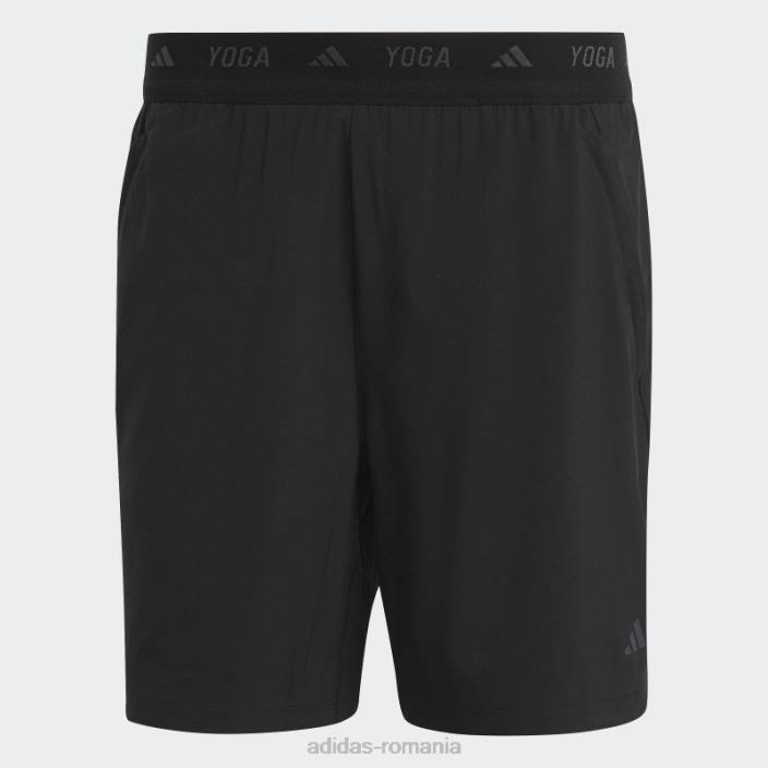 Adidas pantaloni scurți 2-în-1 pentru antrenament yoga negru bărbați negru 2JBN4909