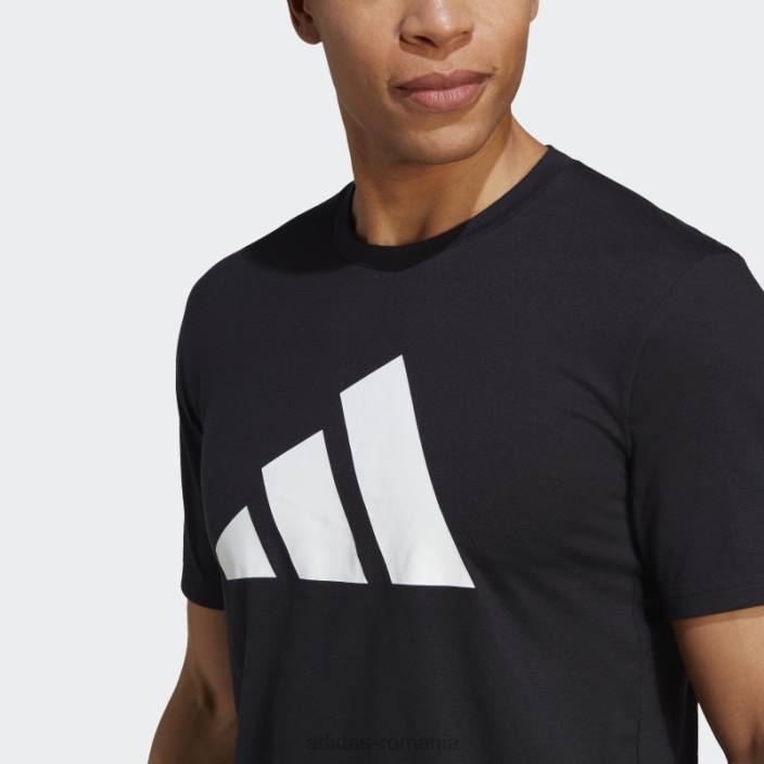 Adidas tren essentials feelready logo tricou de antrenament alb elegant bărbați alb negru 2JBN853
