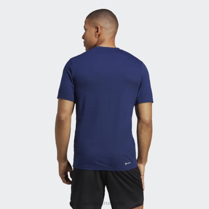 Adidas tren essentials feelready logo tricou de antrenament albastru închis bărbați albastru închis/alb 2JBN13250