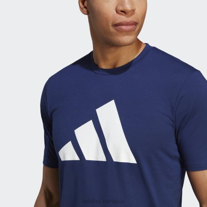 Adidas tren essentials feelready logo tricou de antrenament albastru închis bărbați albastru închis/alb 2JBN13250