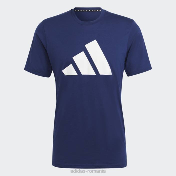 Adidas tren essentials feelready logo tricou de antrenament albastru închis bărbați albastru închis/alb 2JBN5407