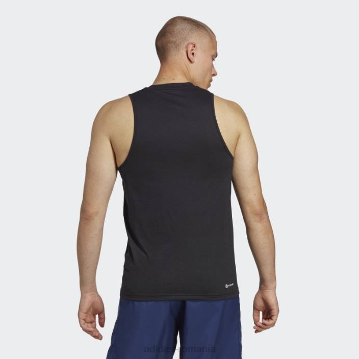 Adidas tren essentials feelready training tricou fără mâneci negru bărbați alb negru 2JBN5269