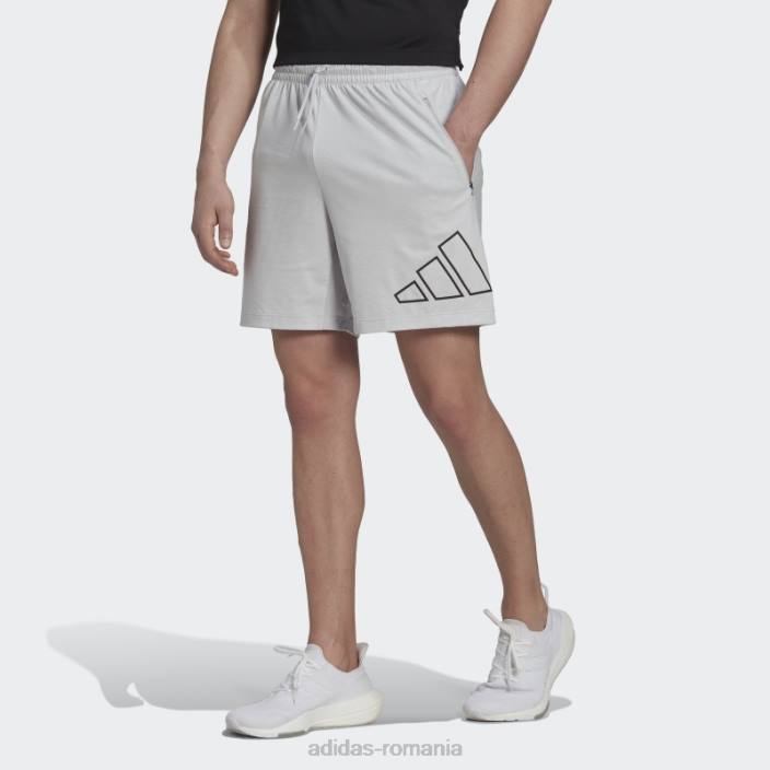Adidas tren icons 3-bar pantaloni scurți de antrenament gri adidas bărbați gri 2JBN14712