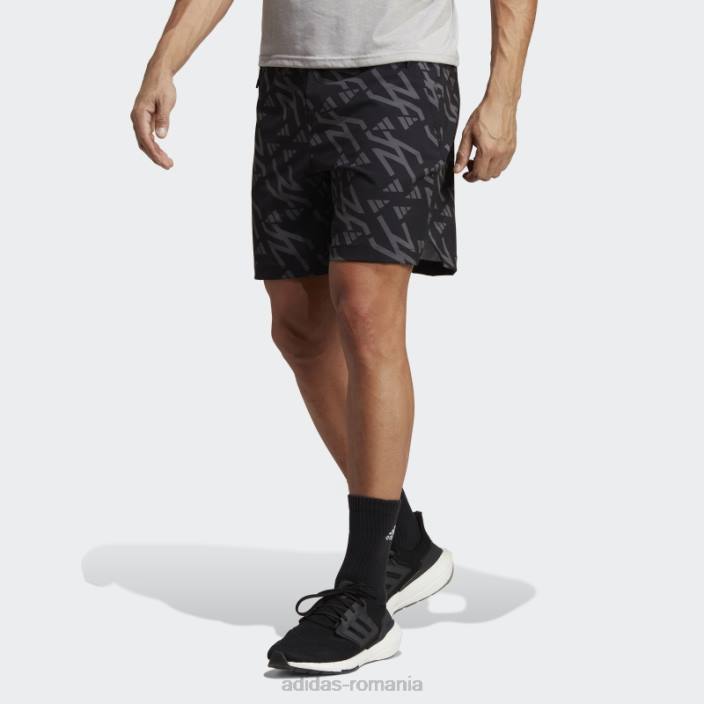 Adidas tren icons 3 dungi pantaloni scurți gri fashion bărbați gri inchis 2JBN14185