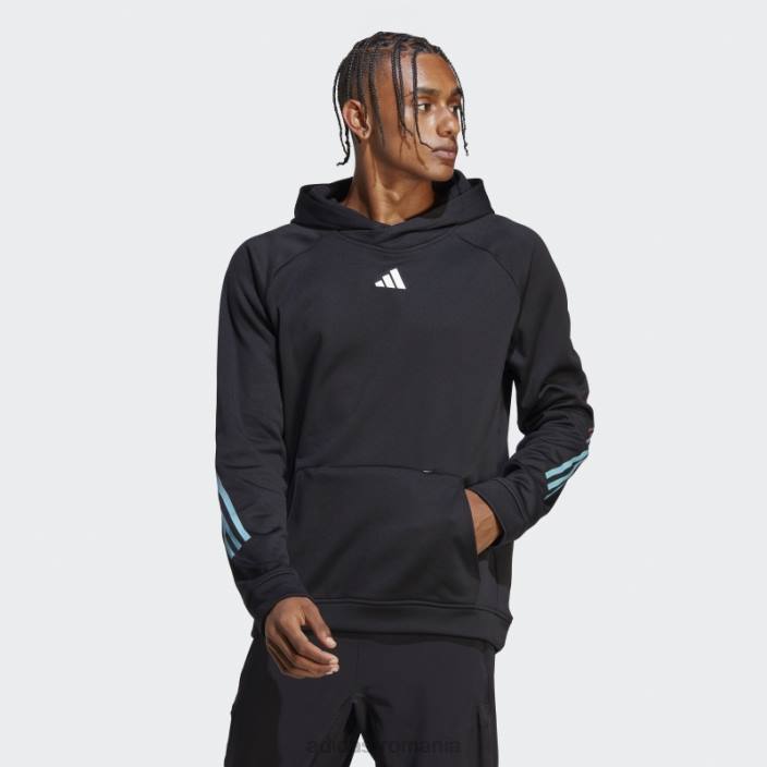 Adidas tren icons 3-stripes hanorac de antrenament negru adidas bărbați negru 2JBN3642