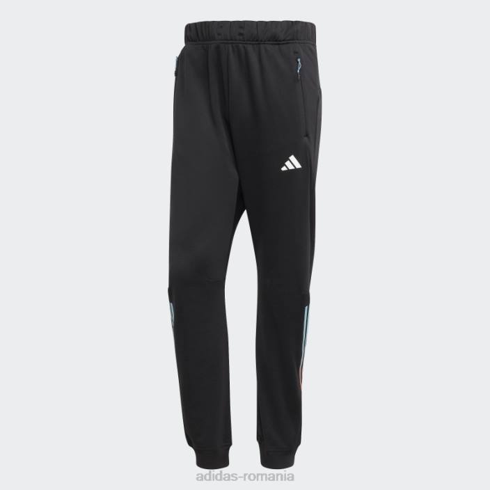 Adidas tren icons pantaloni de antrenament cu 3 dungi negri bărbați negru 2JBN5144