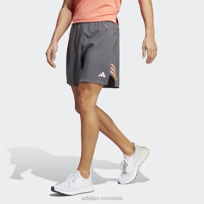Adidas tren icons pantaloni scurți de antrenament cu 3 dungi gri bărbați gri 2JBN5467