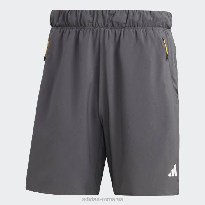 Adidas tren icons pantaloni scurți de antrenament cu 3 dungi gri bărbați gri 2JBN5467