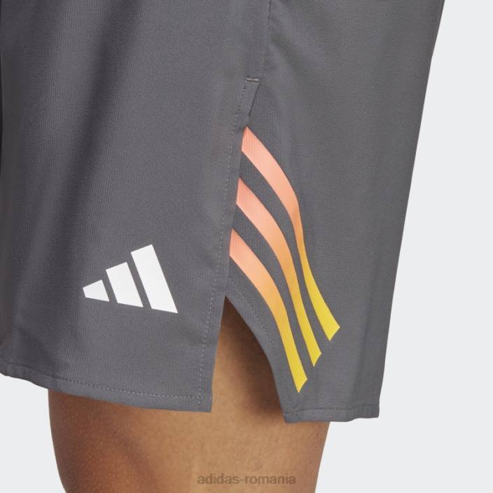 Adidas tren icons pantaloni scurți de antrenament cu 3 dungi gri bărbați gri 2JBN5467