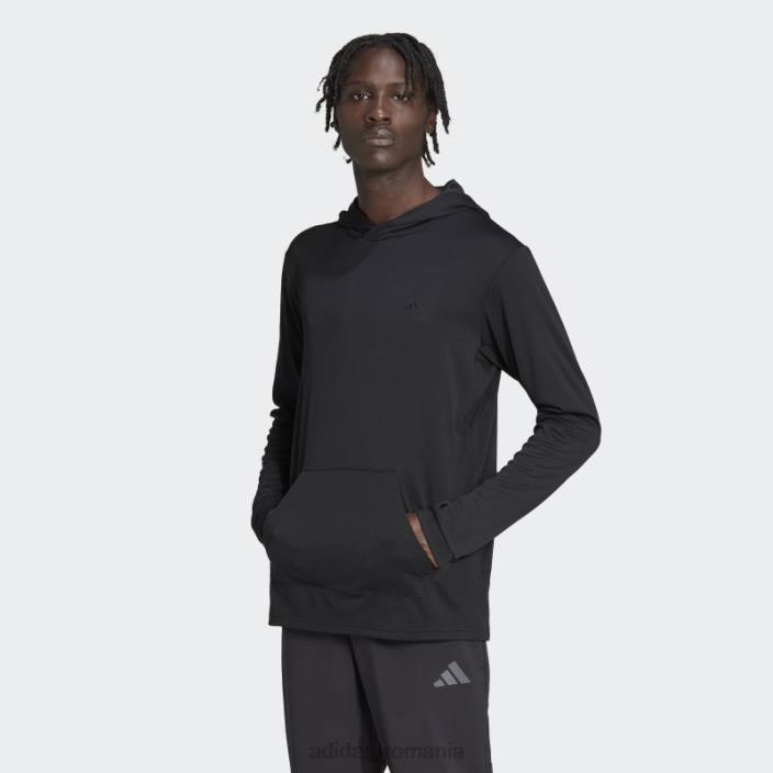 Adidas tren negru esențiale făcut pentru a fi refăcut antrenament hanorac cu mânecă lungă adidas bărbați negru 2JBN13905