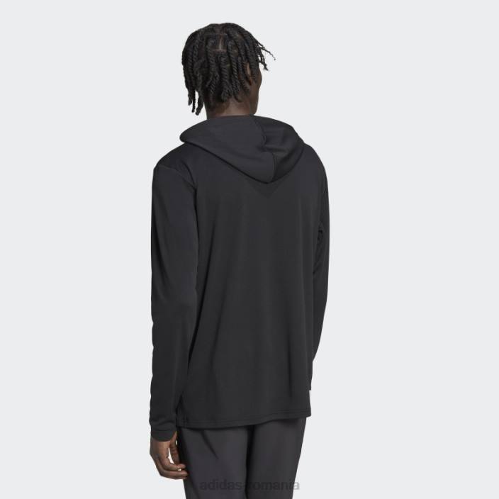 Adidas tren negru esențiale făcut pentru a fi refăcut antrenament hanorac cu mânecă lungă adidas bărbați negru 2JBN13905
