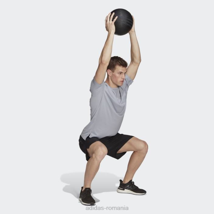 Adidas tricou acoperit cu PU de antrenament argintiu bărbați argint 2JBN14828