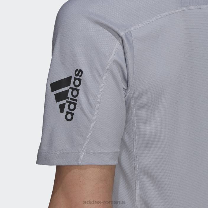 Adidas tricou acoperit cu PU de antrenament argintiu bărbați argint 2JBN14828