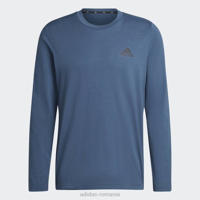 Adidas tricou adidas cu mânecă lungă, 2 move, aeroready, navy bărbați bleumarin/negru 2JBN6837
