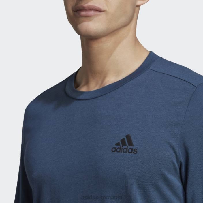 Adidas tricou adidas cu mânecă lungă, 2 move, aeroready, navy bărbați bleumarin/negru 2JBN6837