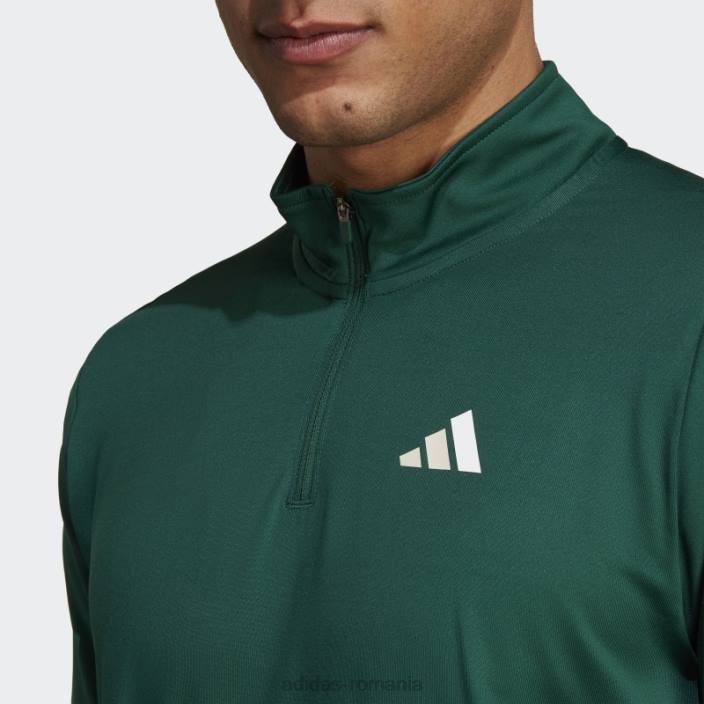 Adidas tricou adidas cu mânecă lungă cu fermoar 1/4 verde club sportiv bărbați verde 2JBN13263