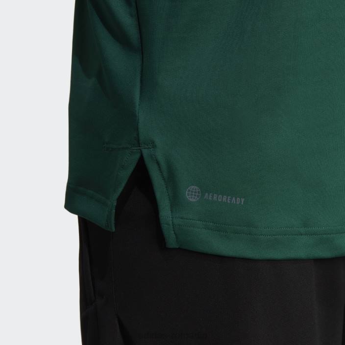 Adidas tricou adidas cu mânecă lungă cu fermoar 1/4 verde club sportiv bărbați verde 2JBN13263