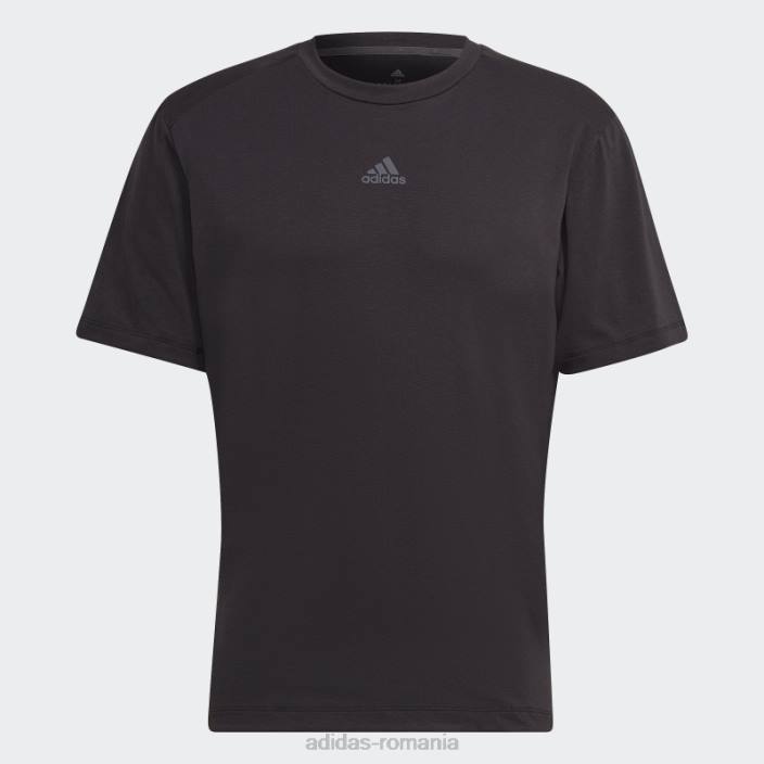 Adidas tricou aeroready yoga negru bărbați gri inchis 2JBN5083
