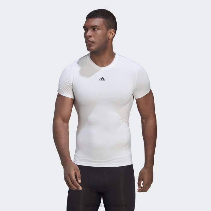 Adidas tricou alb de antrenament techfit adidas bărbați alb 2JBN14001