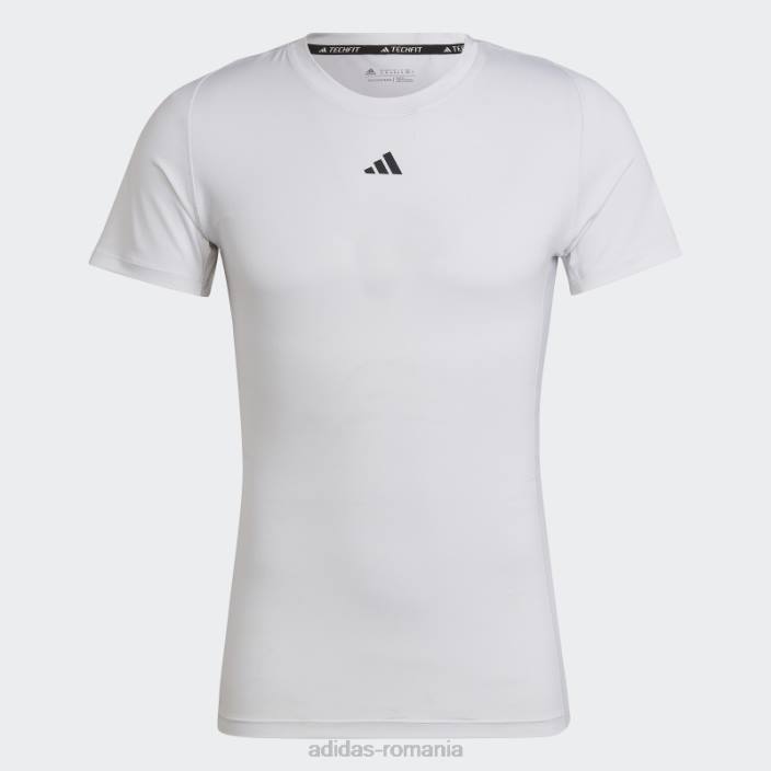 Adidas tricou alb de antrenament techfit adidas bărbați alb 2JBN14001
