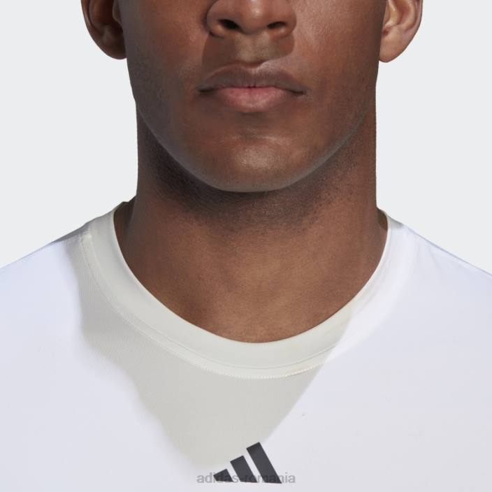 Adidas tricou alb de antrenament techfit adidas bărbați alb 2JBN14001