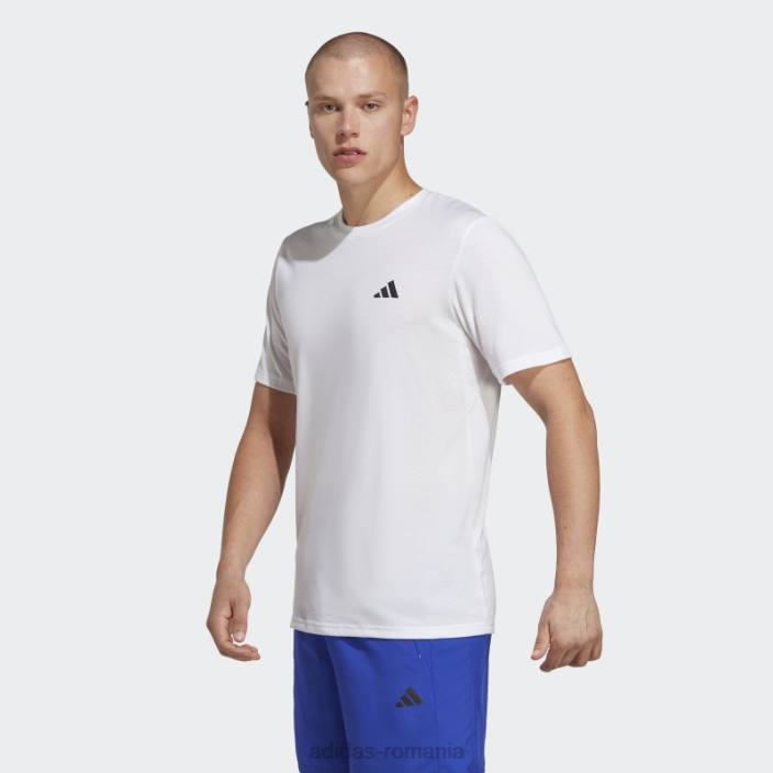 Adidas tricou alb pentru antrenament confort bărbați alb negru 2JBN13595