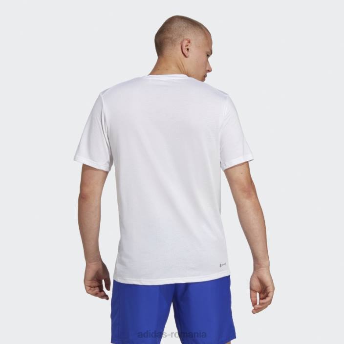 Adidas tricou alb pentru antrenament confort bărbați alb negru 2JBN13595