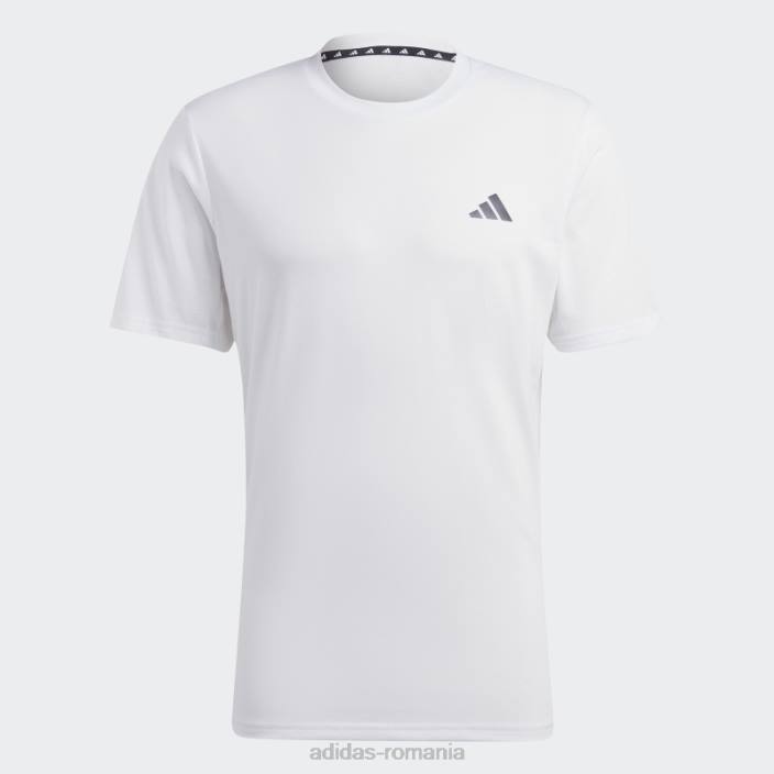 Adidas tricou alb pentru antrenament confort bărbați alb negru 2JBN13595