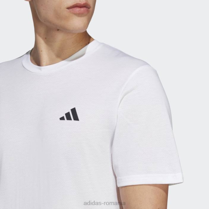 Adidas tricou alb pentru antrenament confort bărbați alb negru 2JBN13595