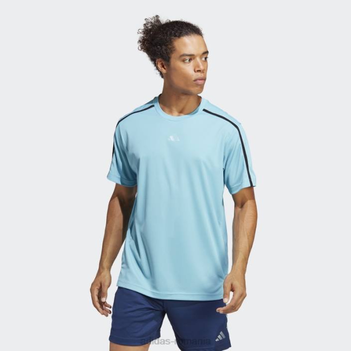 Adidas tricou albastru de bază pentru antrenament bărbați albastru/negru/transparent 2JBN5525