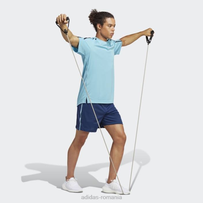 Adidas tricou albastru de bază pentru antrenament bărbați albastru/negru/transparent 2JBN5525
