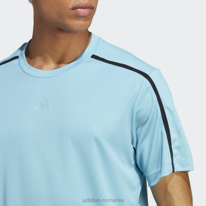 Adidas tricou albastru de bază pentru antrenament bărbați albastru/negru/transparent 2JBN5525