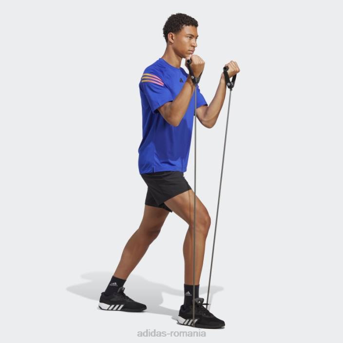 Adidas tricou antrenament cu 3 dungi albastru bărbați albastru 2JBN13934